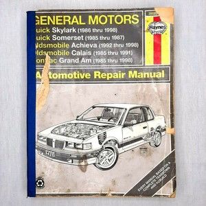 Haynes Manual General Motors 1985-98 Pontiac Grand Am Calais Buick GM Oldsmobile